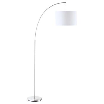 MeubelsWeb lampe de chevet lampe de chambre à coucher 40W lampe de chevet moderne avec raccord E27 abat-jour pour lampe de chambre à coucher élégant blanc + argent