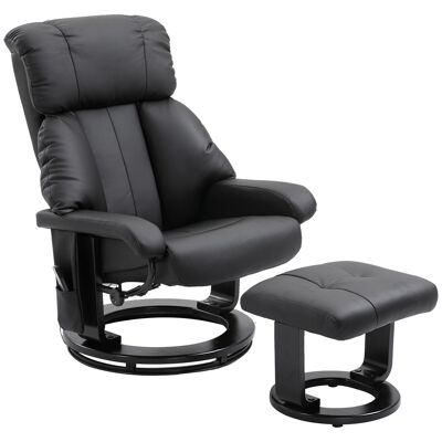 MeubelsWeb Relax-Stühle mit Funktionen, Massage-Stühle, TV-Stühle, Liege-Stühle, ergonomische Stühle, Sessel mit Rückenlehne, Massage, schwarz, 76 x 80 x 102 cm