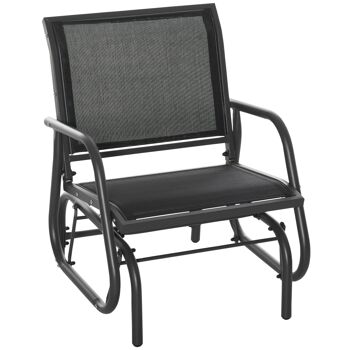 MeubelsWeb tabouret de cuisine en métal pour terrasse, balcon, noir, 75 x 66 x 85 cm