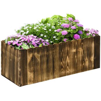 MeubelsWeb verhoogde plantenbak kruidenbed groente bloembed bloembak dennenhout 80 x 33 x 30 cm