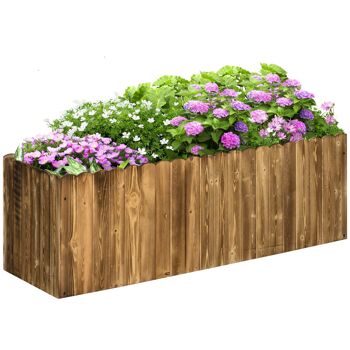 MeubelsWeb verhoogde plantenbak kruidenbed groente bloembed bloembak vurenhout 120 x 40 x 40 cm