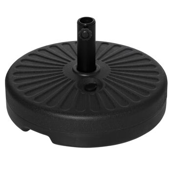 MeubelsWeb Parasolvoet 21-26 kg Paraplubak voor parasol Parasolstokken 38 mm Parasolvoet voor tuin Cement Black Ø51 x 30H cm