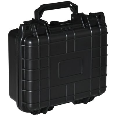 MeubelsWeb set van 2 gereedschapskoffers leeg met gereedschapskist handgreep foam camerakoffer waterdichte kunststof silicagel black