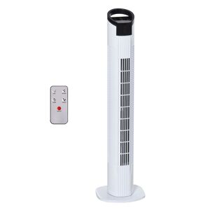 MeubelsWeb torenventilator with afstandsbediening 70° oscillerende voetstukventilator 78.5 cm kolomventilator 50 W 3 stands & 3 snelheden noir + blanc