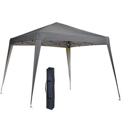MeubelsWeb vouwpaviljoen tenda da festa vouwtent tenda da festa incl. draagtas 2.4x2.4m staalgrijs