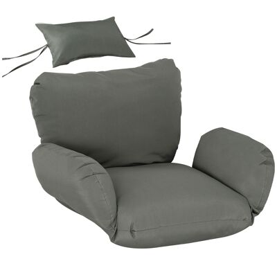 MeubelsWeb hangstoel kussen hoes voor hangmand zitkussen vervangingskussen hangschommel rugkussen polyester 112 x 79 x 22 cm