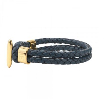 Bracelet bleu / or 3