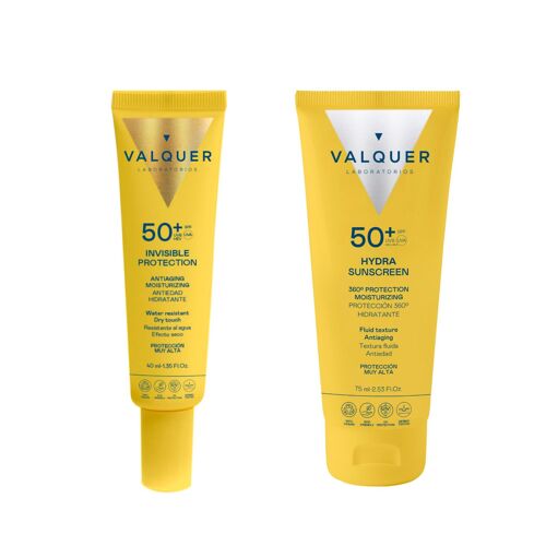 Pack solar facial invisible + Hydra SPF 50