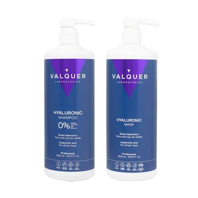 Packung mit Hyaluronsäure-Shampoo und -Maske – 1 l
