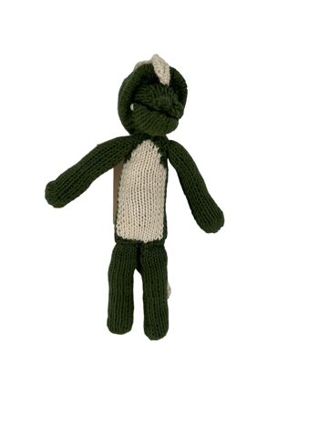 Peluche crocodile fait main à longues pattes - Doudou éco-responsable en coton bio - MAXIME - Kenana Knitters 2