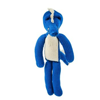 Peluche crocodile fait main à longues pattes - Doudou éco-responsable en coton bio - MAXIME - Kenana Knitters 8