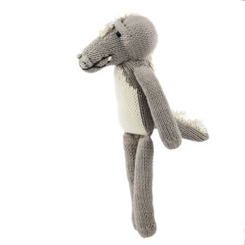 Peluche crocodile fait main à longues pattes - Doudou éco-responsable en coton bio - MAXIME - Kenana Knitters 12