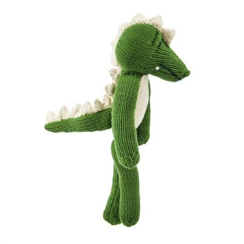 Peluche crocodile fait main à longues pattes - Doudou éco-responsable en coton bio - MAXIME - Kenana Knitters 14