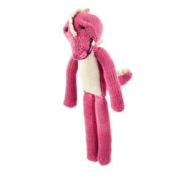 Peluche crocodile fait main à longues pattes - Doudou éco-responsable en coton bio - MAXIME - Kenana Knitters 16