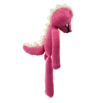 Peluche crocodile fait main à longues pattes - Doudou éco-responsable en coton bio - MAXIME - Kenana Knitters 17