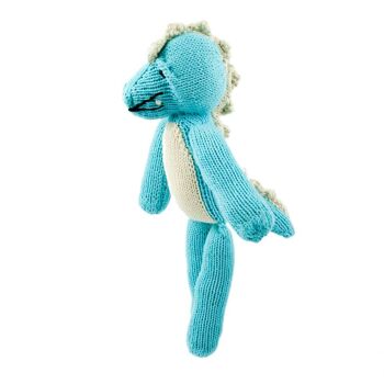 Peluche crocodile fait main à longues pattes - Doudou éco-responsable en coton bio - MAXIME - Kenana Knitters 21