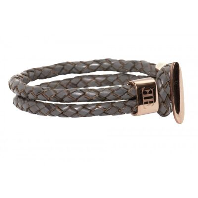 Bracciale grigio/rosato
