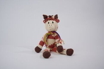 Doudou girafe longues pattes - Doudou éco-responsable en coton bio - LEONTINE - Kenana Knitters