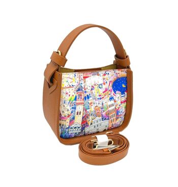 Sac à main en cuir véritable imprimé, Made in Italy, art. 112482 15