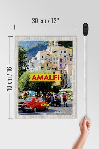 Panneau en bois voyage 30x40cm Amalfi Italie vacances bois 4