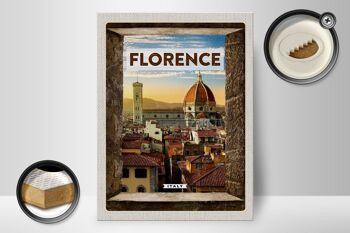 Panneau en bois voyage 30x40cm Florence Italie vacances Toscane 2