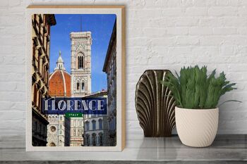 Panneau en bois voyage 30x40cm Florence Italie vacances Toscane 3