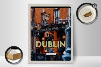 Panneau en bois voyage 30x40cm Dublin Irlande Palace Bar destination de voyage 2