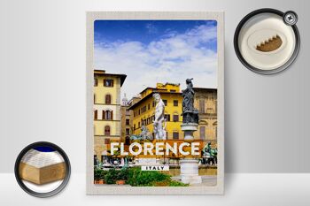 Panneau en bois voyage 30x40cm Florence Italie cadeau de vacances 2
