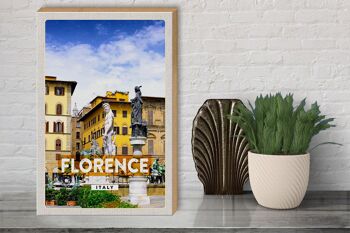 Panneau en bois voyage 30x40cm Florence Italie cadeau de vacances 3