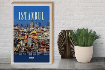 Panneau en bois voyage 30x40cm, Istanbul, Turquie, Guide de la ville, cadeau 3