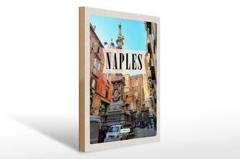 Panneau en bois voyage 30x40cm Naples Italie Naples Italie architecture 1