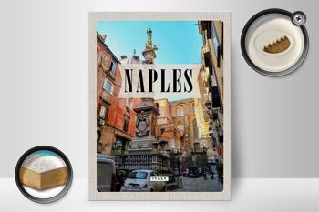 Panneau en bois voyage 30x40cm Naples Italie Naples Italie architecture 2