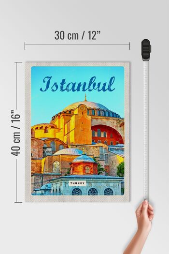 Panneau en bois voyage 30x40cm Istanbul Turquie photo cadeau de vacances 4