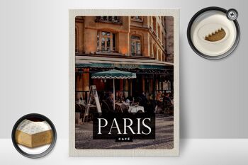 Panneau en bois voyage 30x40cm Paris Café Restaurant cadeau 2