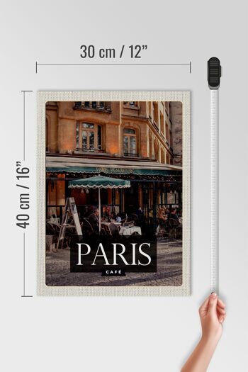 Panneau en bois voyage 30x40cm Paris Café Restaurant cadeau 4