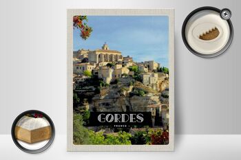 Panneau en bois voyage 30x40cm Gordes France vue cadeau vacances 2