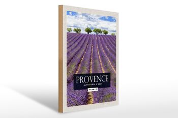 Panneau bois voyage 30x40 Provence Alpes Cote d'Azur Lavande 1