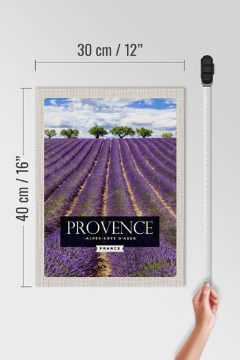 Panneau bois voyage 30x40 Provence Alpes Cote d'Azur Lavande 4