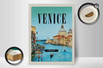 Panneau en bois voyage 30x40cm Venise Venise Italie vacances à la mer 2