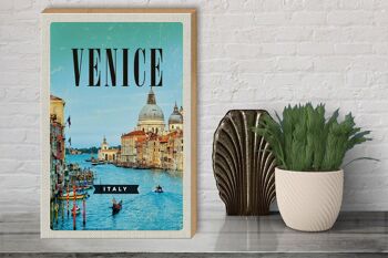 Panneau en bois voyage 30x40cm Venise Venise Italie vacances à la mer 3