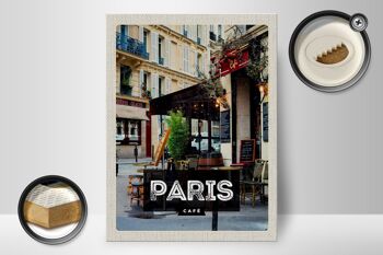 Panneau en bois voyage 30x40cm, Paris café Destination de voyage, affiche cadeau 2