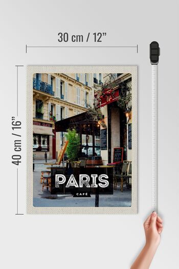 Panneau en bois voyage 30x40cm, Paris café Destination de voyage, affiche cadeau 4