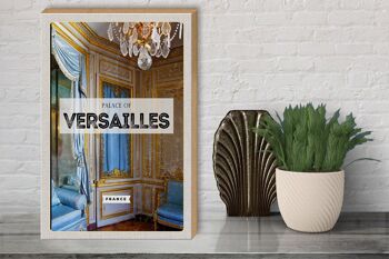 Panneau en bois voyage 30x40cm Château de Versailles France destination de voyage 3