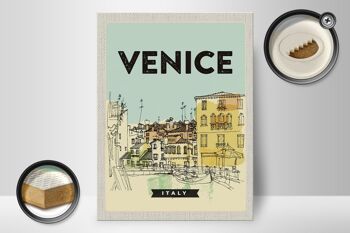 Panneau en bois voyage 30x40cm Venise Italie image pittoresque cadeau 2