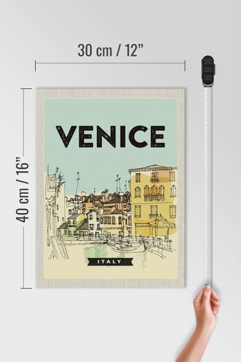 Panneau en bois voyage 30x40cm Venise Italie image pittoresque cadeau 4