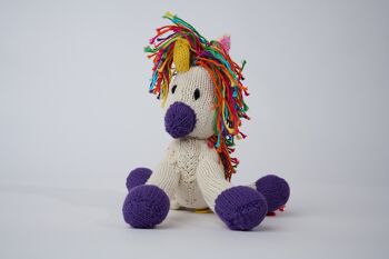 Peluche licorne faite main et écoresponsable - LILI - Kenana Knitters 2