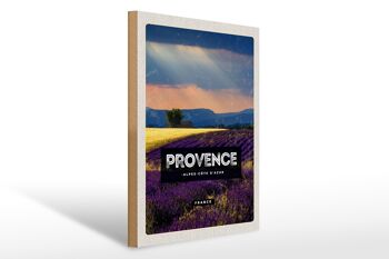 Panneau en bois voyage 30x40cm Provence alpes cote d'azur cadeau 1