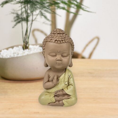 Statuette Bouddha – Toge Jaune – Décoration Zen et Feng Shui – Ambiance Spirituelle et Détendue – Idée Cadeau Déco