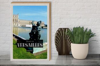 Panneau en bois voyage 30x40cm Château de Versailles France Tourisme 3