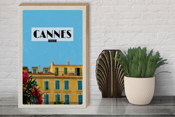 Panneau en bois voyage 30x40cm Cannes France France tourisme 3